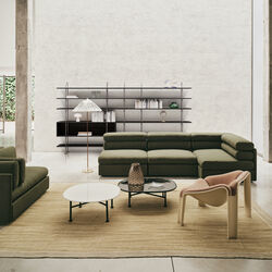 Keen Shelving, steel/smoked tempered glass, GUBI