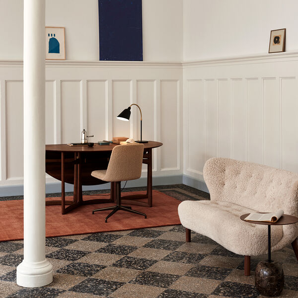 Drop Leaf HM6 Dining Table, oiled walnut, &Tradition