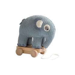 Fanto Crochet Pull-along Toy, powder blue, Sebra