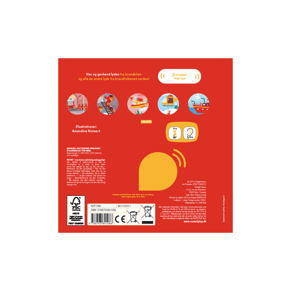 Pointing Book with Sound - The Firefighters (danish), Forlaget Room2Play