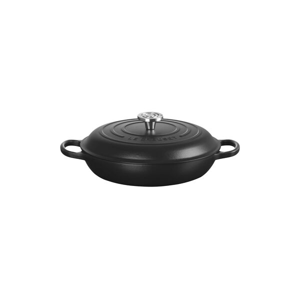 Signature Round Braiser | 30 cm | Matte Black, Le Creuset