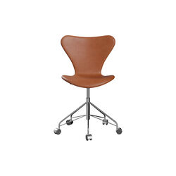 Series 7&trade; 3117 Fully Upholstered Office Chair, Grace Walnut, Fritz Hansen