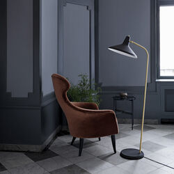 G-10 Floor Lamp, black rough, GUBI
