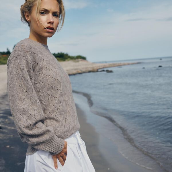 Christine Cable Sweater, dark sand Christine Cable Sweater, dark sand, CARE BY ME