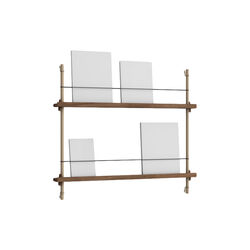 Magazine Shelving Small, smoked oak/warm grey, MOEBE