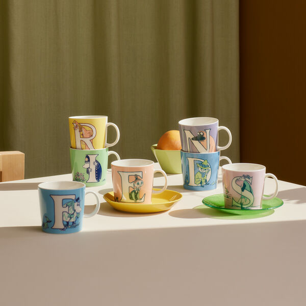 Moomin Mug 40 cl Alphabet N, Moomin Arabia