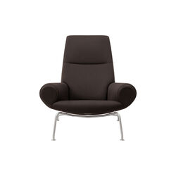 Wegner Queen Chair | Dark Brown | Lounge Chair + Ottoman, Fredericia Furniture