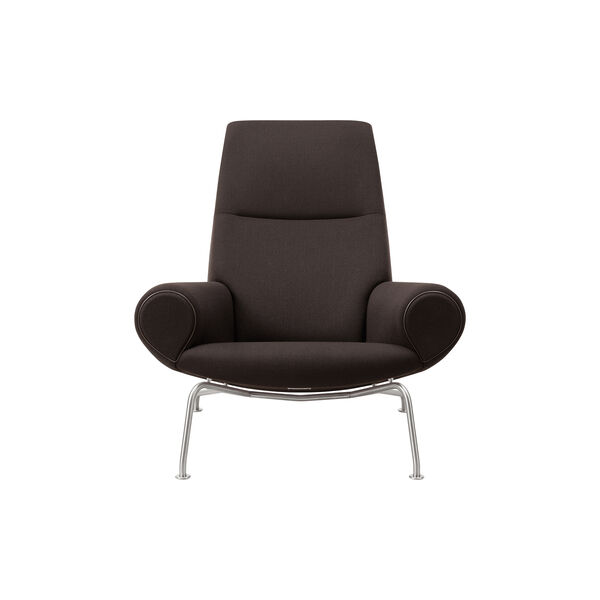 Wegner Queen Chair | Dark Brown | Lounge Chair + Ottoman, Fredericia Furniture