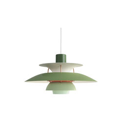 PH 5 Pendant, hues of green, Louis Poulsen