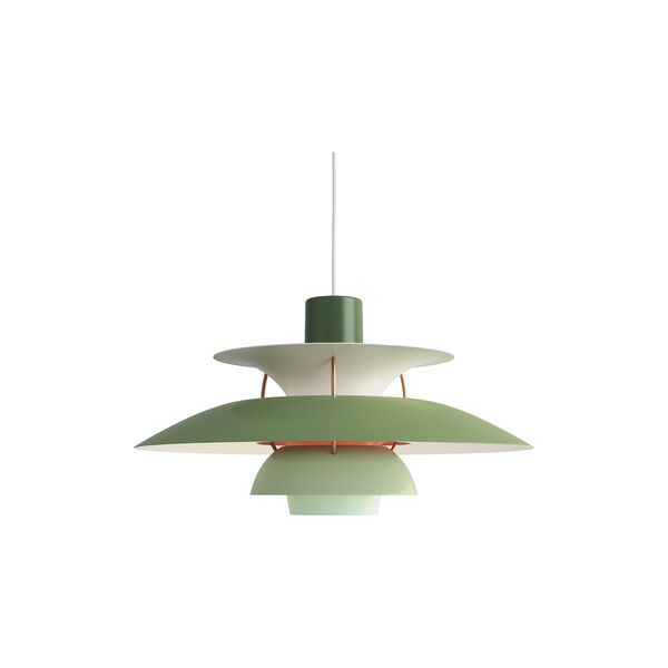 PH 5 Pendant, hues of green, Louis Poulsen