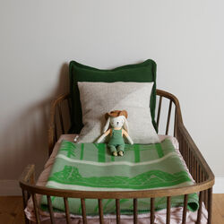 CROCODILE Half Size Throw, green/natural, R&oslash;ros Tweed