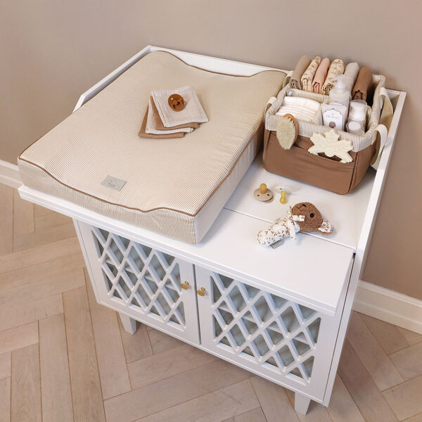 Diaper Caddy, classic stripes camel, Cam Cam Copenhagen