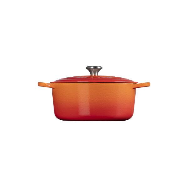 Signature round cast iron pot &Oslash; 28 cm, volcanic, Le Creuset