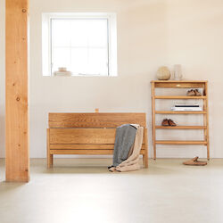 A Line Storage Bench, oak, Form & Refine