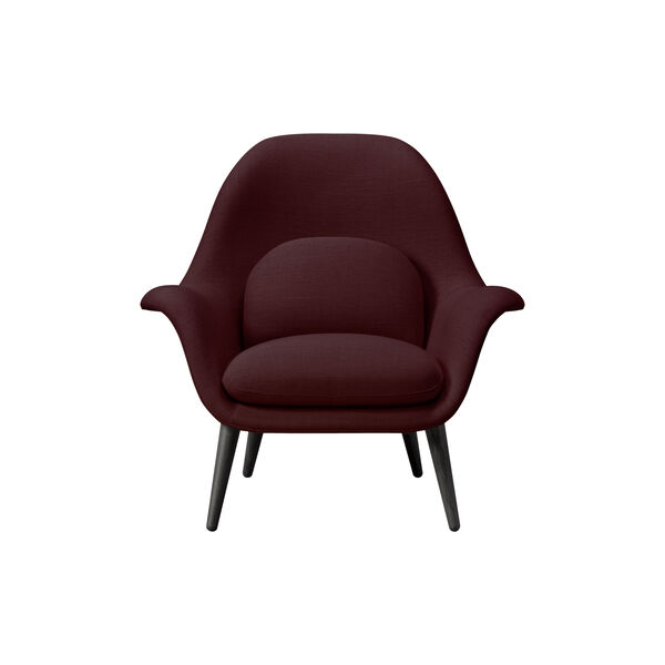 FF1770 Swoon Lounge Chair, Sunniva 662/black lacquered oak, Fredericia Furniture