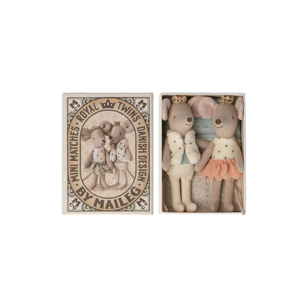 Little Brother and Little Sister Twins Mice in a Box, Maileg