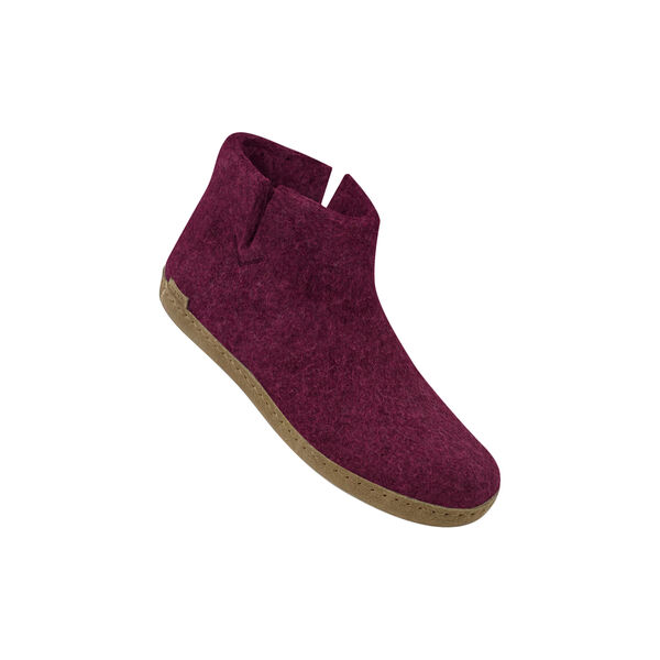 Felt Ankle Shoe, cranberry Felt Ankle Shoe, cranberry, Glerups