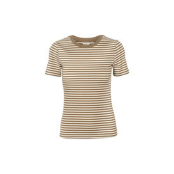 Ludmilla SS O-Neck, covert garden / birch, Basic Apparel