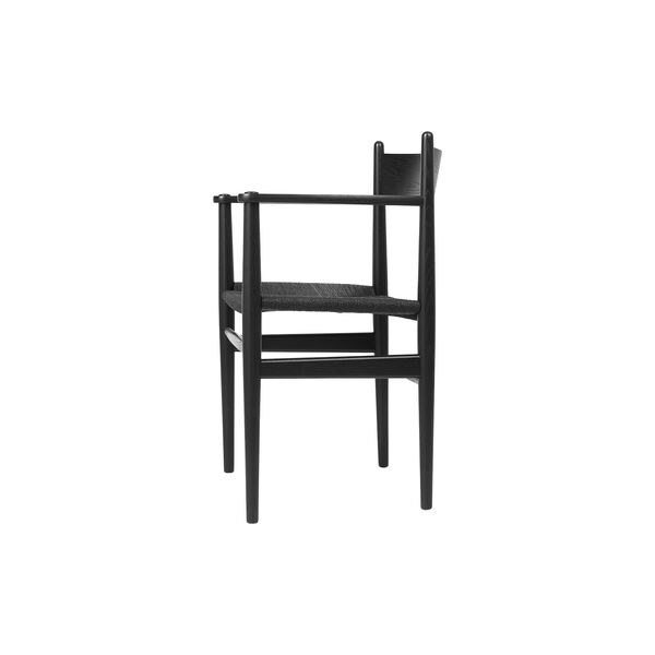 CH37 Dining Chair, black lacquered oak/black, Carl Hansen & Søn