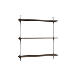 Wall Shelving Standard, smoked oak/stainless steel, MOEBE
