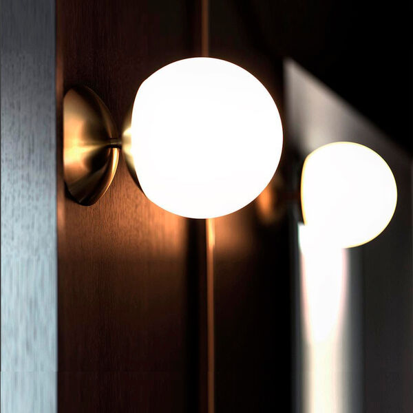 Lord 1 Ceiling/Wall Lamp, brass/opal, Rubn