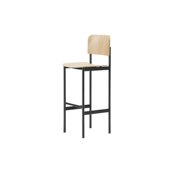 Plan Barstool, lacquered oak/black, Fredericia Furniture