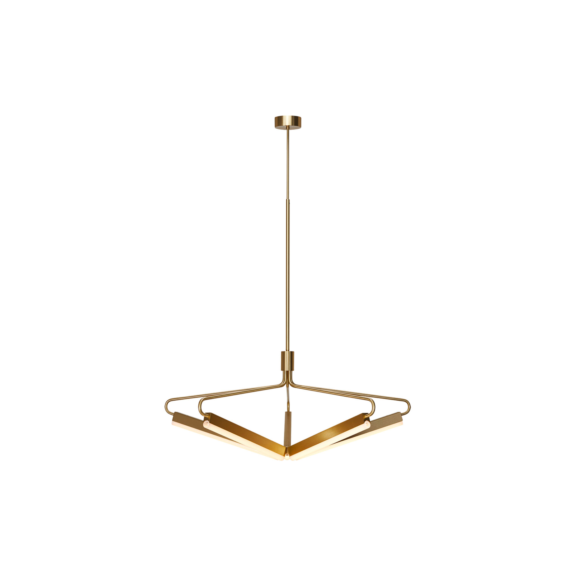 Angel 5 500 Wide Chandelier, brass