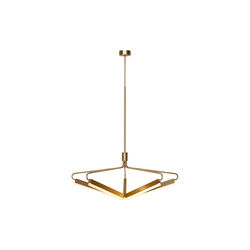 Angel 5 500 Wide Chandelier, brass, Rubn