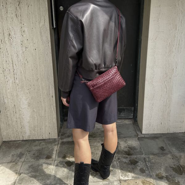 KarimaMBG Crossbody Bag Weave, burgundy, Markberg