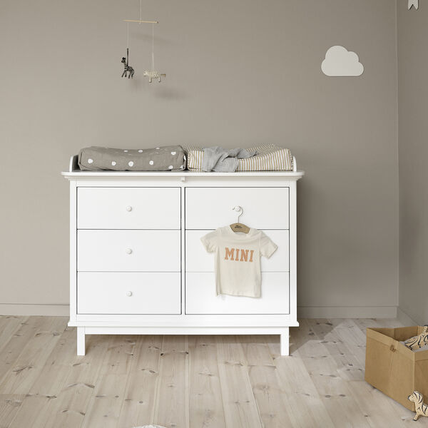 Seaside Nursery Dresser with 6 Drawers, Oliver Furniture