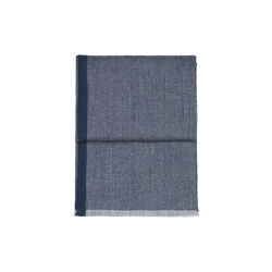 Herringbone Throw, dark blue/grey, ELVANG