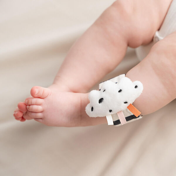 Happy Clouds Wrist Rattle Set 2-pack, powder, Done by Deer