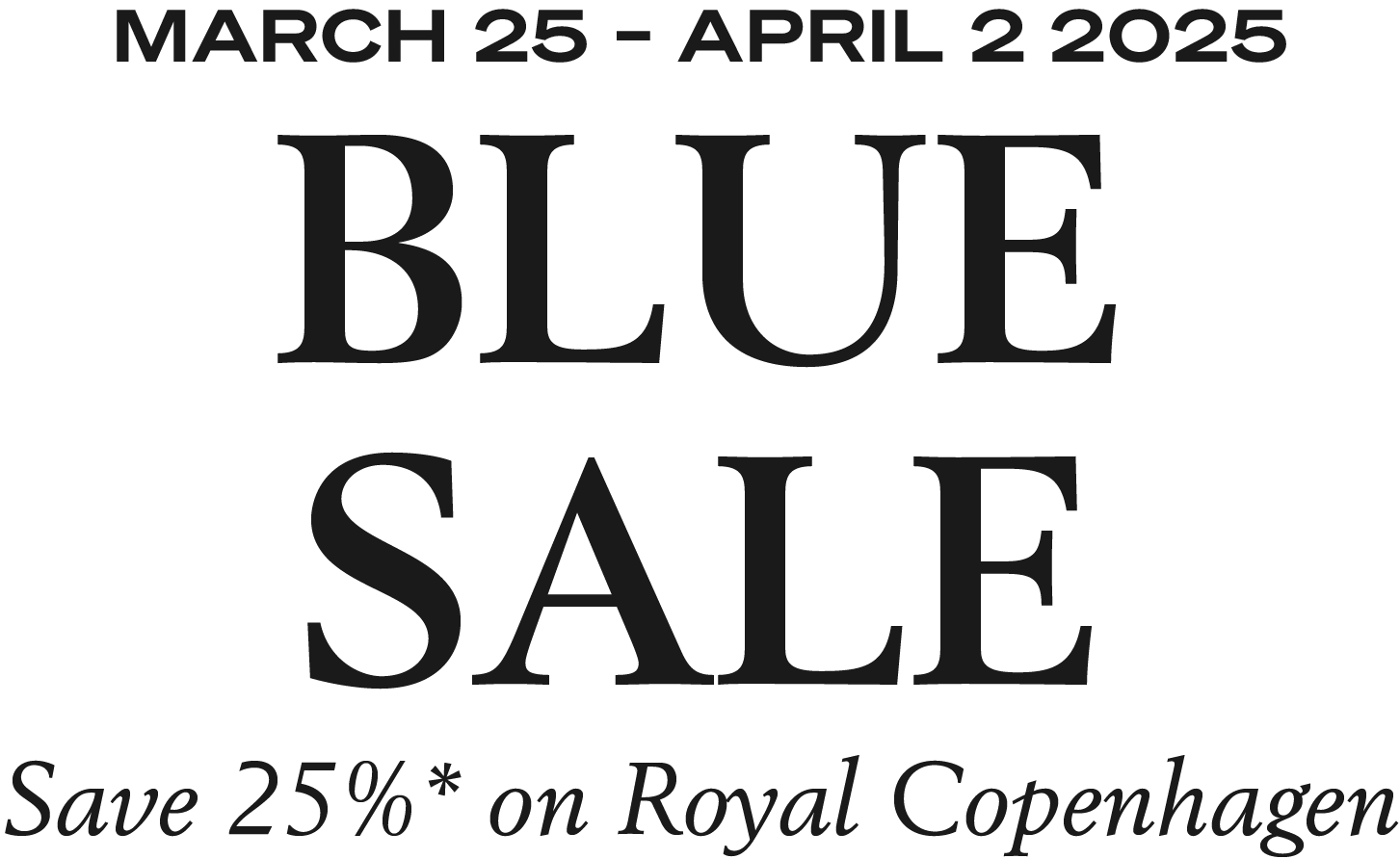 Blue Sale | Save -20%* on Royal Copenhagen