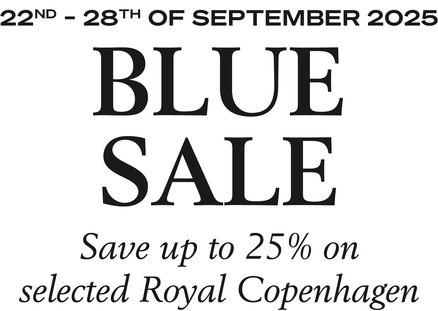Save up to 25% on selected Royal Copenhagen
